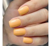 Ongles brillants à pression courte, 24 pièces, Application facile, bâton sur les décors de manucure pour les déplacements ou les fêtes, appuyez dessus