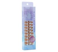 Ongles courts en gel souple en forme d'amande - Couvrance complète - Ongles courts - Pour ongles en gel - Prêts à l'emploi