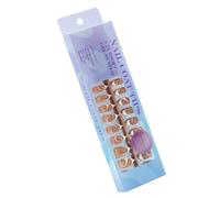 Ongles courts en gel souple en forme d'amande - Couvrance complète - Ongles courts - Pour ongles en gel - Prêts à l'emploi