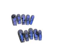 Ongles d'amélioration du tempérament, autocollants for ongles de pansement for ongles deuil fée vent papillon foncé autocollants de décoration d'ongles teints sales (10 pièces)(L)