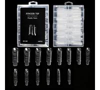 Ongles de qualité salon - Double forme - Embouts en cristal - Extension rapide - Outil de manucure pour tous les niveaux de compétence - Embouts ABS