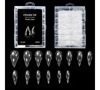 Ongles de qualité salon - Double forme - Embouts en cristal - Extension rapide - Outil de manucure pour tous les niveaux de compétence - Embouts ABS