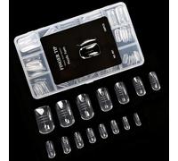Ongles de qualité salon double formes en cristal Extension rapide Compatible avec le vernis Outil de manucure pour tous les niveaux de compétence Extensions d'ongles rapides
