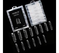 Ongles de qualité salon double formes en cristal Extension rapide Compatible avec le vernis Outil de manucure pour tous les niveaux de compétence Extensions d'ongles rapides