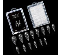 Ongles de qualité salon double formes en cristal Extension rapide Compatible avec le vernis Outil de manucure pour tous les niveaux de compétence Extensions d'ongles rapides