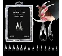 Ongles de qualité salon double formes en cristal Extension rapide Compatible avec le vernis Outil de manucure pour tous les niveaux de compétence Extensions d'ongles rapides