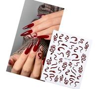 Ongles De Serpent Décalcomanies D'art Autocollants Manucure Auto-adhésifs Pour Les Femmes Filles Auto-adhésives Art Décalcomanies À Noirs