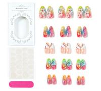 Ongles dégradés avec base rose chair et détails de perles florales, ensemble de manucure en forme d ' amande pour un usage quotidien, des looks de et des plans de fête, détails de look