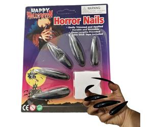 Ongles d'Halloween - Faux Ongles Longs à Couverture Intégrale 10 Pièces | Décoration des Gothique pour Masquerade, Déguisement, Jeu de Rôle, Maison Hantée et Fête d'Halloween