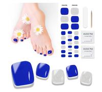 Ongles en Gel UV Semi Durci - 26 pcs D'orteil Vernis À Ongles Autocollants Auto-adhésifs Autocollant Pour Ongles en Gel Décorations Manucure Pour Ongle D'orteil Longue Durée Manucure