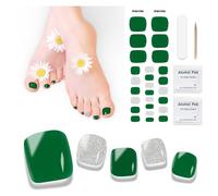 Ongles en Gel UV Semi Durci - 26 pcs D'orteil Vernis À Ongles Autocollants Auto-adhésifs Autocollant Pour Ongles en Gel Décorations Manucure Pour Ongle D'orteil Longue Durée Manucure