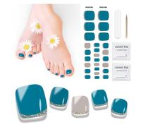 Ongles en Gel UV Semi Durci - 26 pcs D'orteil Vernis À Ongles Autocollants Auto-adhésifs Autocollant Pour Ongles en Gel Décorations Manucure Pour Ongle D'orteil Longue Durée Manucure