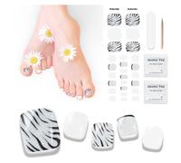 Ongles en Gel UV Semi Durci - 26 pcs D'orteil Vernis À Ongles Autocollants Auto-adhésifs Autocollant Pour Ongles en Gel Décorations Manucure Pour Ongle D'orteil Longue Durée Manucure