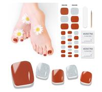 Ongles en Gel UV Semi Durci - 26 pcs D'orteil Vernis À Ongles Autocollants Auto-adhésifs Autocollant Pour Ongles en Gel Décorations Manucure Pour Ongle D'orteil Longue Durée Manucure