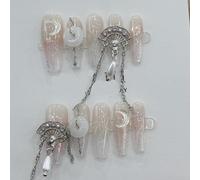 Ongles faits à la main portant un nouveau Patch d'amélioration des ongles Qipao de Style chinois(Size:XS)