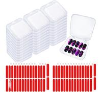 Ongles Faux Acrylique Transparent 7.5cm Double Face Ongles | Acrylique transparent pour robuste, double face inclus, 30 , pour idéal salon, visibilité optimale