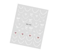 Ongles Français Autocollants D'art Auto-adhésifs Décalcomanies Bowknot Conceptions Ligne Arcs Décorations Lignes