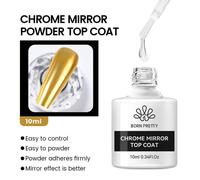 Ongles Gel Semi Transparent Soak Off UV LED Ongles Nude N64.Gel Nail Art 50 Couleurs 10ml CHROME-MIRROR TOP CHRO GEL UV POUR ONGLES