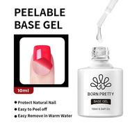 Ongles Gel Semi Transparent Soak Off UV LED Ongles Nude N64.Gel Nail Art 50 Couleurs 10ml Peelable Base Gel Peel GEL UV POUR ONGLES
