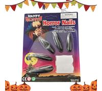 Ongles Gothiques Autocollants | Faux Ongles Longs à Couverture Intégrale 10 Pièces - Décoration des Gothique pour Masquerade, Déguisement, Jeu de Rôle, Maison Hantée et Fête d'Halloween