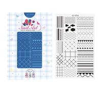 Ongles Images d'art Modèle de timbre Pointes de Fleurs Designs Ongles Timbres Polonais Manucure Pochoirs pour et Salon Utilisation Plaques de Tampon à Ongles Utilisation