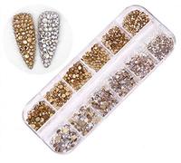 Ongles pièces strass Feuilles Flocons Multi Formes Perles Rondes Cristaux De Verre Flatback Diamants Pierres Mix Style Gems Set Décoration Ongles Professionnelle Pour Nail Art Artisanat