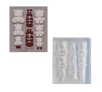 Ongles polyvalents en silicone pour de jolis motifs d'ours, accessoire robuste et flexible pour toutes les formes et longueurs d'ongles