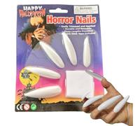 Ongles Press-On Gothiques 10 Pièces Accessoires de Rôle Halloween | Longs Faux Ongles Effrayants Pour Femmes Filles Vacances Maison Hantée Mascarade Scène Représentation Fête
