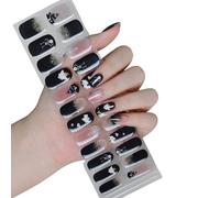 Ongles Semi-Durcis Enveloppes Politiques Halloween Autocollants Brillent dans les Gels Foncés Bandes Art Décoration Halloween Stickers Gel Semi Trempé Brillent dans Ongles Sombres