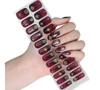 Ongles Semi-Durcis Enveloppes Politiques Halloween Autocollants Brillent dans les Gels Foncés Bandes Art Décoration Halloween Stickers Gel Semi Trempé Brillent dans Ongles Sombres