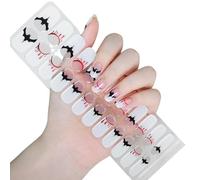 Ongles Semi-Durcis Enveloppes Politiques Halloween Autocollants Brillent dans les Gels Foncés Bandes Art Décoration Halloween Stickers Gel Semi Trempé Brillent dans Ongles Sombres