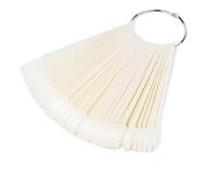 Ongles Transparents 200 pièces faux ongles affichage conseils clair Nature nuancier ovale ventilateur Style UV Gel vernis Swatch montre Palette pratique manucure outils Capsules Ongles(White)