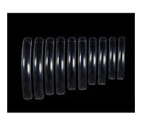 Ongles Transparents Faux-ongles courts, Extension, transparent, naturel, demi-couverture, avec boîte, for Salon de manucure, 600 pièces Capsules Ongles(Natural)