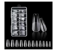 Ongles Transparents Faux ongles transparents sans marque, carrés, ovales, amande, système d'extension de pointe de manucure, 360 pièces Capsules Ongles(Style-B)