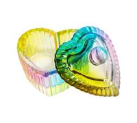 Ongles Verre Artificiel Bol à Dappée en Cristal Ongles Art Capsule avec Liquides à Ongles en Forme de Cœur Tasse Cristal Liquide Acrylique Poudre Poudre d'Ongles en Forme de Cœur Tasse pour Salon