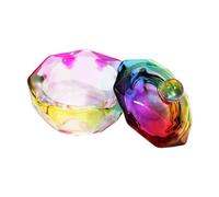 Ongles Verre Artificiel Bol à Dappée en Cristal Ongles Art Capsule avec Liquides à Ongles en Forme de Cœur Tasse Cristal Liquide Acrylique Poudre Poudre d'Ongles en Forme de Cœur Tasse pour Salon
