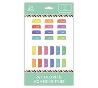 Onglets adhésifs - Mois et chiffres - Conçu pour les agendas Lux Pro A5 et Compact - Compatible avec Lux Pro A5 et Compact