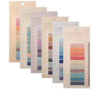 Onglets Adhésifs Pour Le Marquage Des Pages,L'horloge,Marqueurs De Page Avec Règle,Étiquette De Fichier Transparente,Autocollants Mémo Pour Le Bureau,1200 Pièces - Type Multi-Couleur