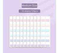 Onglets Autocollants D'Index Adhésifs De Couleurs Claires,Étiquettes De Drapeau De Fichiers Réutilisables Inscriptibles De 3 Tailles 6 Couleurs Pour La Bible,420 Pièces.Medium Size 120Pcs.