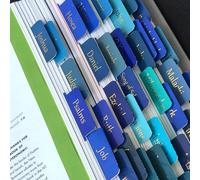 Onglets de Bible, 75 onglets, onglets de Bible laminés en gros caractères pour femmes et hommes, onglets de livre de Bible faciles à lire pour l'étude de la Bible, onglets d'index pour l'Ancien et le