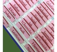 Onglets de Bible laminés pour homme et femme - Onglets de livre de Bible faciles à lire pour étudier la Bible, onglets d'index pour l'ancien et le nouveau testament, étiquettes de la Bible pour cadeau