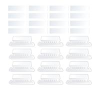 Onglets de Dossier Suspendu PVC Transparent Étiquettes | Insertion Large pour Plusieurs Noms, Identification Rapide des Fichiers, Blanc, pour Dossiers et Archives