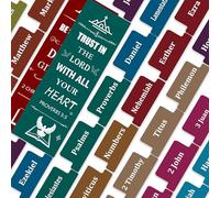 Onglets de la Bible avec marque-page - Onglets chrétiens laminés - Autocollants de repositionnement, faciles à lire et à appliquer - Onglets de la Bible pour homme et femme