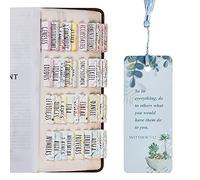 Onglets de la Bible, grands caractères et onglets de Bible faciles à lire pour femmes et filles, 80 onglets d'index de la Bible au total, 66 onglets de Bible pour l'Ancien et le Nouveau Testament, 14