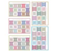 Onglets de livre biblique - Tabs de chapitre Bible en papier revêtus en revêtement Sticky Tabs à 5 feuilles | Couleurs résistantes aux grosses étiquettes d'étude de journalisation imprimées | Biible I