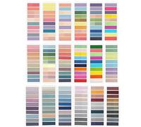 Onglets de livre de 3600pcs, onglets d'annotation livre 180 couleurs, note collante translucide et repositionnable et repositionnable