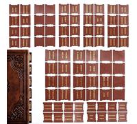 Onglets de livre en cuir, 80 pièces, 0.2x0.2 pouces, 66, 14 bâtons de sélection vierges, accessoires pour croyants chrétiens, marron