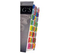 Onglets de livre laminés pour la concordance exhaustive étendue de la Bible de The New Strong - Code couleur, onglets repositionnables - Comprend une carte d'alignement et des onglets vierges pour la