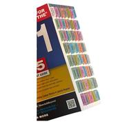 Onglets de livre pour premiers secours pour l'USMLE Step 1 2023 33e édition. Laminés, code couleur et repositionnables avec carte d'alignement pour une installation facile (livre non inclus)