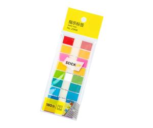 Onglets de marqueur de page 12 X 44 mm | 180 feuilles de drapeaux adhésifs multicolores avec espace pour étiquettes manuscrites pour sections de dossiers,